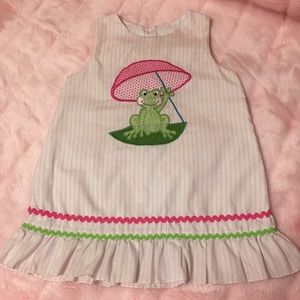 Pink and White Sleeveless Summer Dress Size 2T